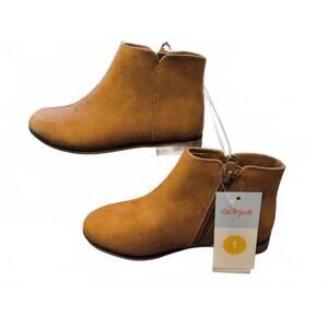 Cat & Jack Kids' Tan Ankle Boots Size 1